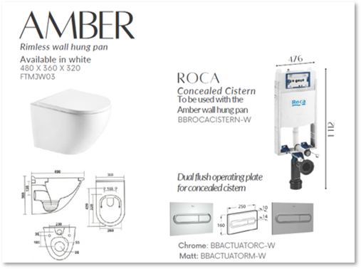 Rimless wall hung toilet